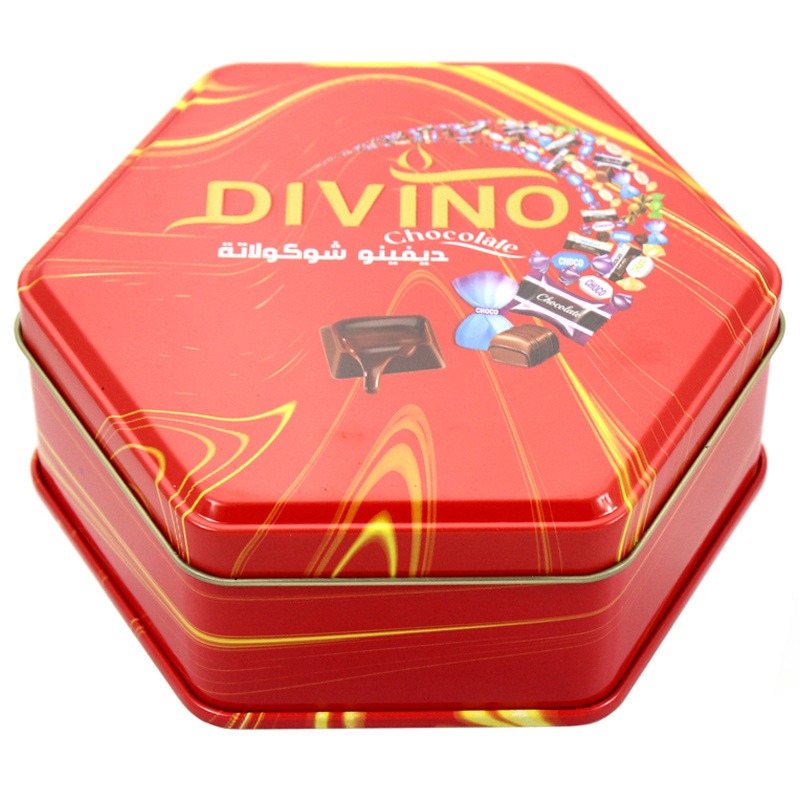 时尚八角形糖果巧克力铁罐礼盒 创意马口铁食品罐加工 铁皮盒子设计厂家