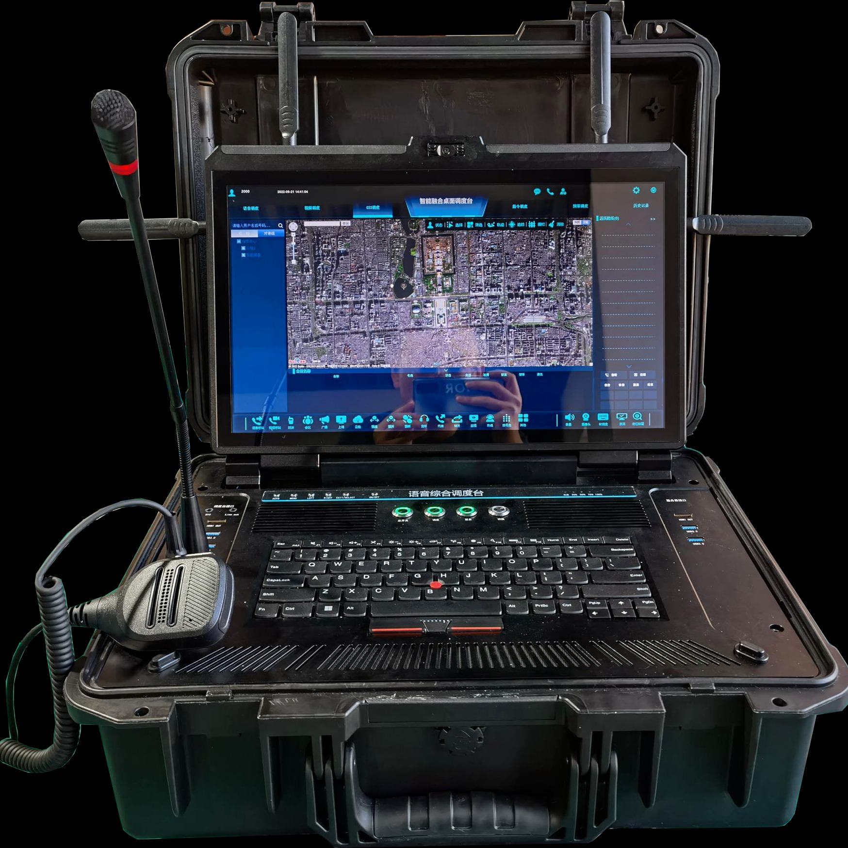 讯一科技 一体式融合通信指挥箱IFC-BX2100-I 单屏 高度集成化 便携化