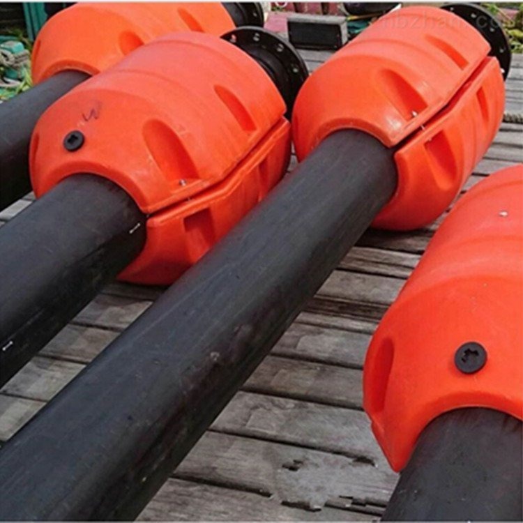 瑞通600*700漂浮水面夹管道托浮筒组合塑料管道浮筒厂家