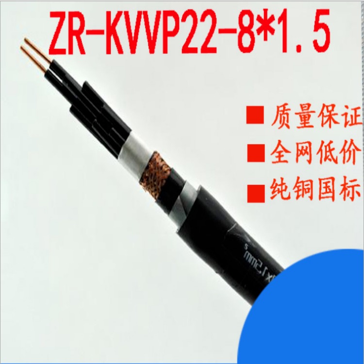 控制电缆  KVVP KVVP2硬芯屏蔽控制电缆 KVVPR软芯屏蔽控制电缆 37x1.5 纯国标 现货电缆