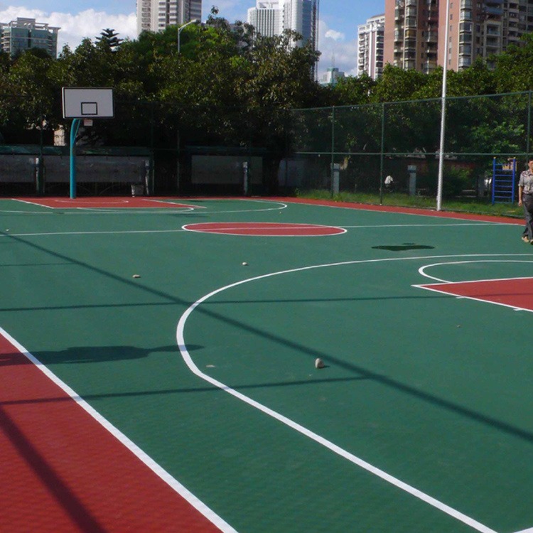 硅PU塑胶篮球场施工 君泰 硅PU 篮球场地板 价位合理图片