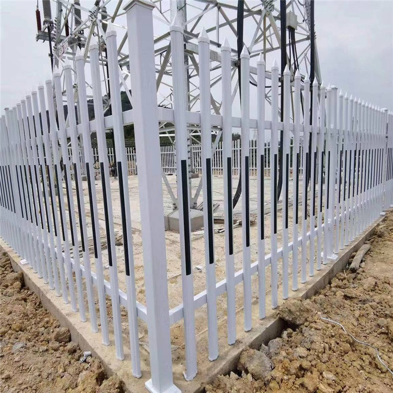 pvc电力绝缘变压器塑钢围栏小区pvc塑钢围挡幼儿园围墙护栏庭院护栏峰尚安