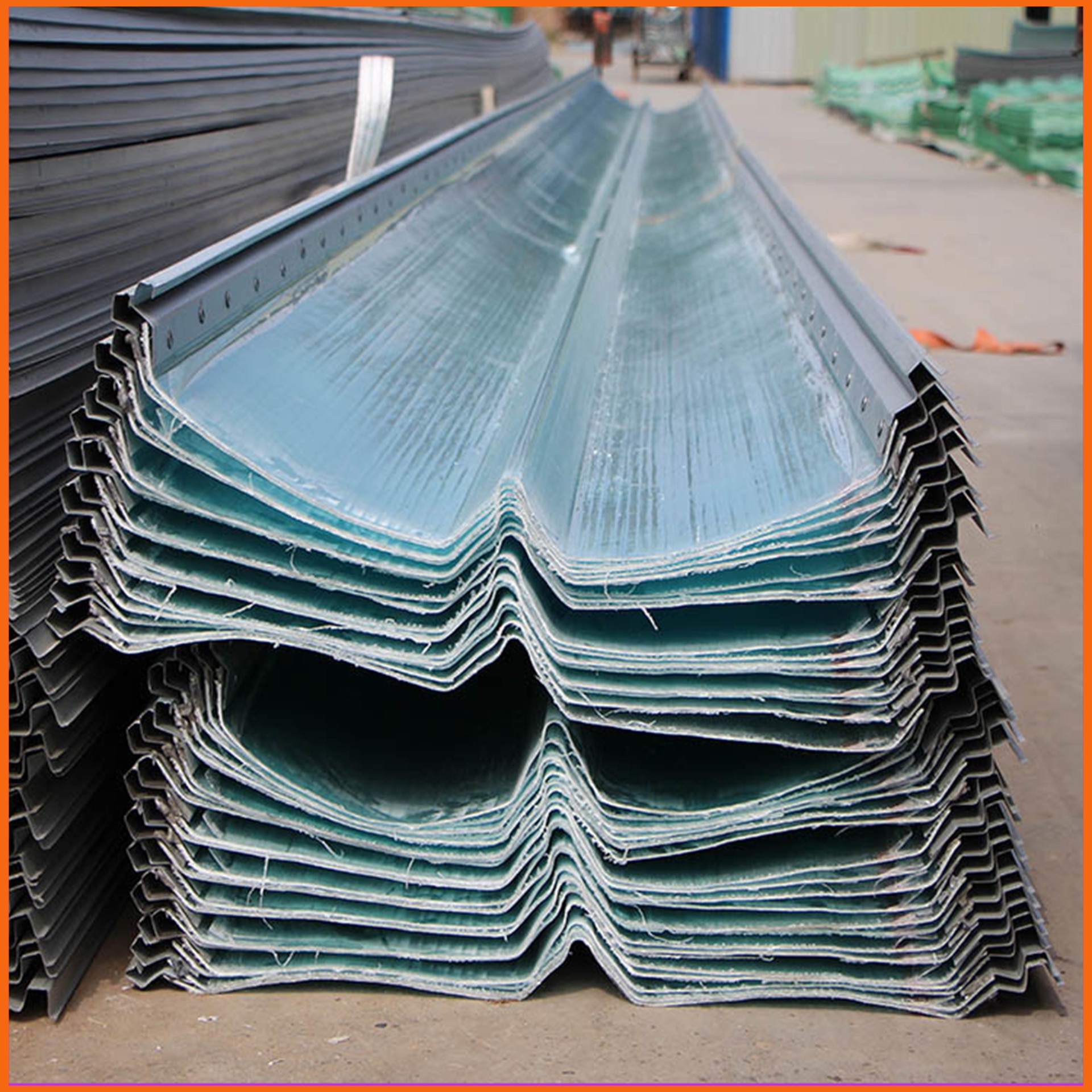 保山FRP玻璃钢瓦 玻璃纤维聚酯采光板 820型双层钢边采光带价格