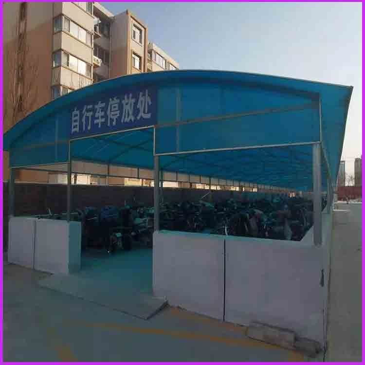 邯山区自行车棚PC阳光板 8毫米蓝色阳光板厂家批发价格