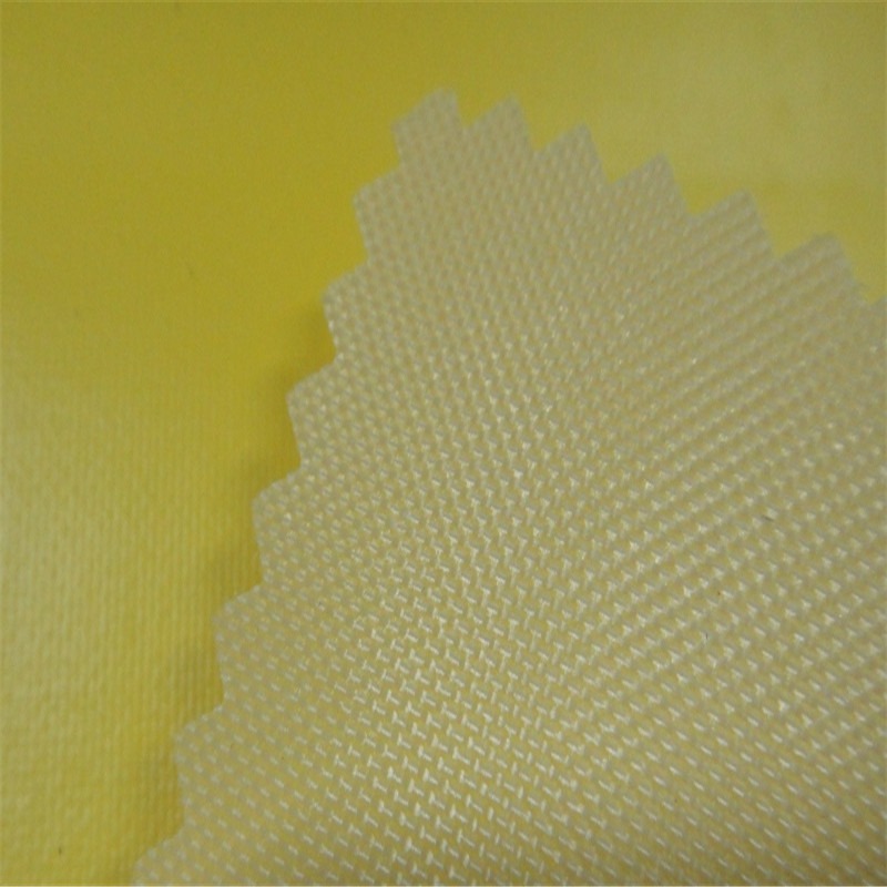 橡胶夹网布  尼龙天然橡胶面料 0.36mm黄色橡胶防护服面料