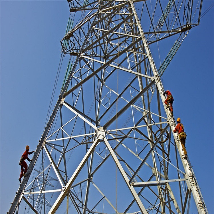 泰翔设计制造10-180米热钢杆电力塔 镀锌钢管电力塔厂家 变电站输送电力塔 质保50年图片