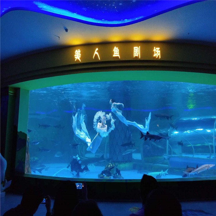 lanhu新款热销商用优质专业海洋馆设备 大型水族工程 定做亚克力鱼缸