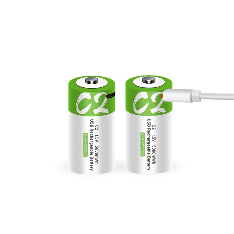 2号充电电池SMARTOOOLS品牌C2型usb充电电池图片