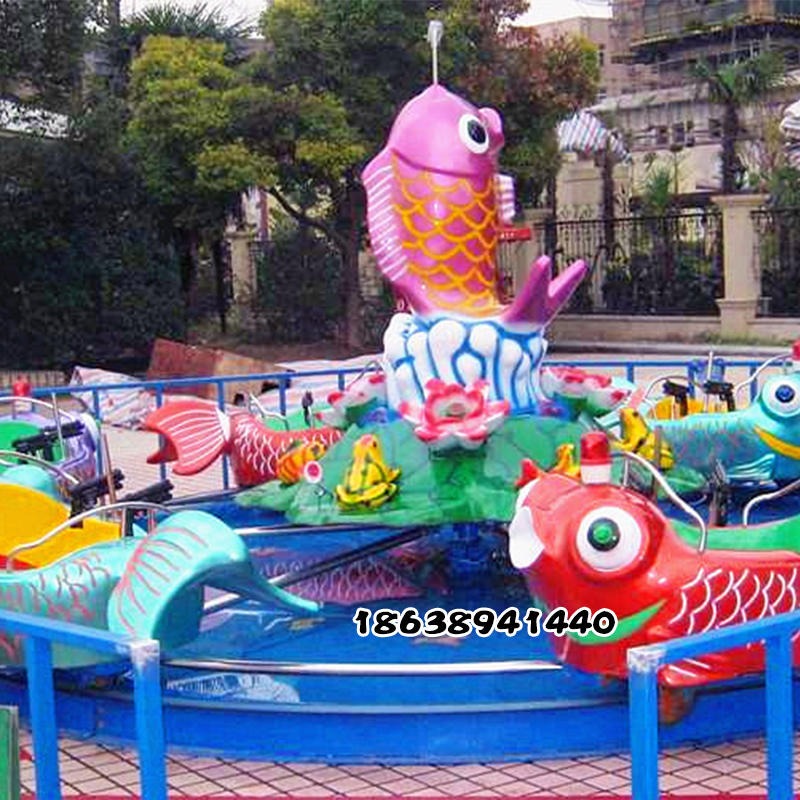 万之利 广场喷水游乐设备 儿童游乐厂家直销  鲤鱼跳龙门水路战车