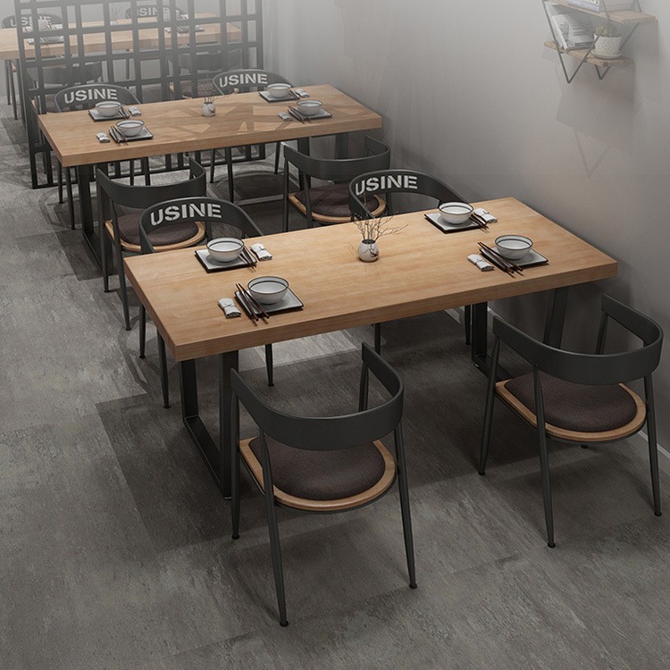 迪佳家具原木长方形实木餐桌餐椅组合北欧简约饭桌复古桌子现代新中式家用图片