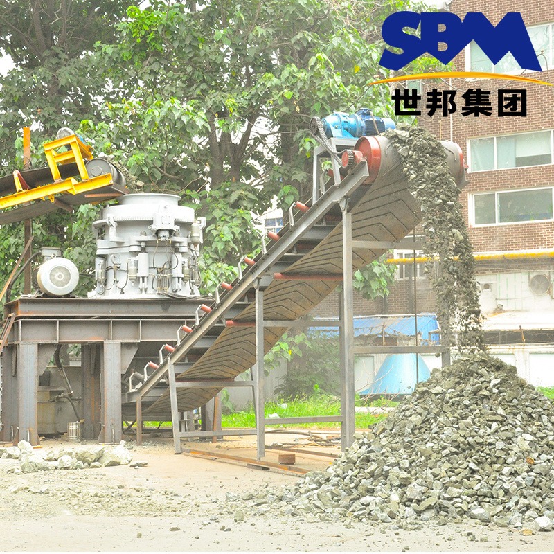 上海世邦HPT300多缸液压圆锥破碎机 石子机安装方案 卵石破碎机