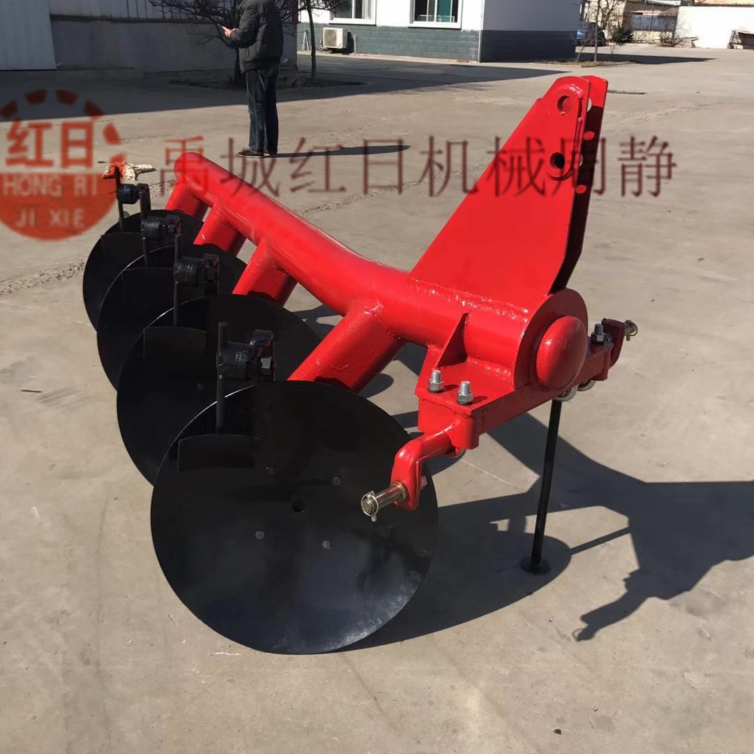1LYX-430重型圆管犁，红日拖拉机悬挂管子犁，圆盘犁工作视频