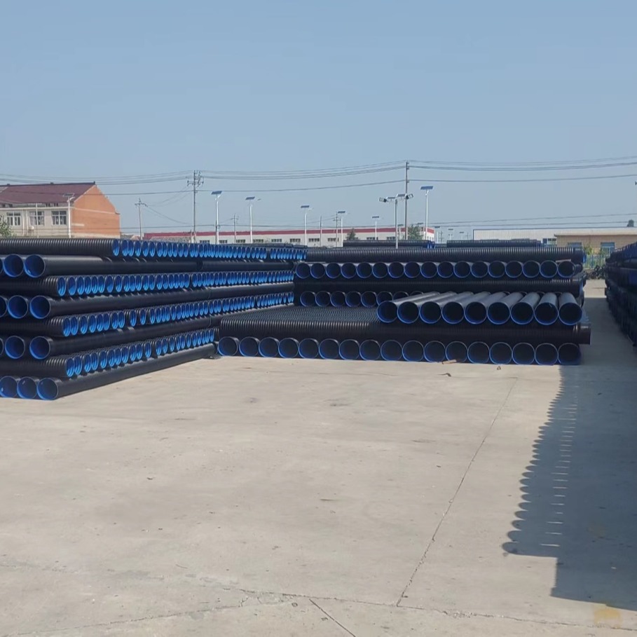 豪洋管业厂家直销滁州市清流街道HDPE双壁波纹管PE排水管市政管SN8DN300DN400DN500DN600