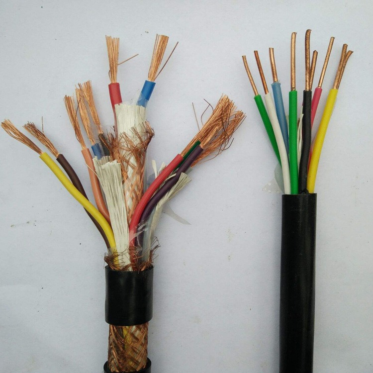 屏蔽电缆 电线阻燃铝箔屏蔽控制电缆 KVVP芯数订做 信泰