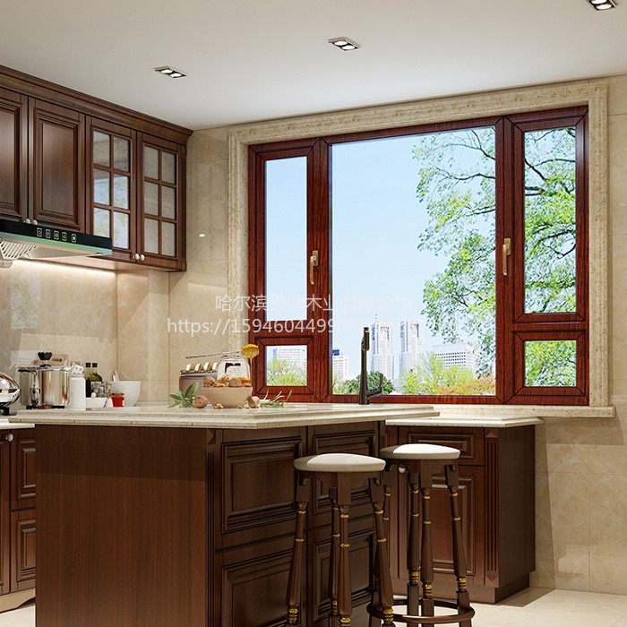 铝包木窗定制选天润铝包木窗厂家，进口木材节能环保