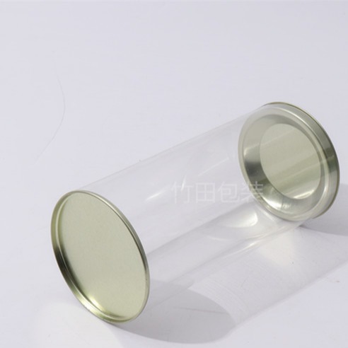透明马口铁盖pet食品级塑料罐pvc铁盖塑料圆筒9.5cm直径 供应沂水