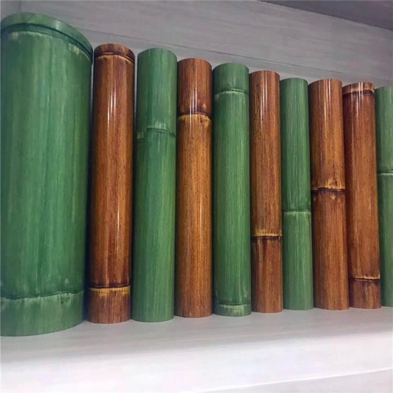 铝圆管德普龙  原木纹圆形铝圆管 1.5厚铝合金绿色竹子