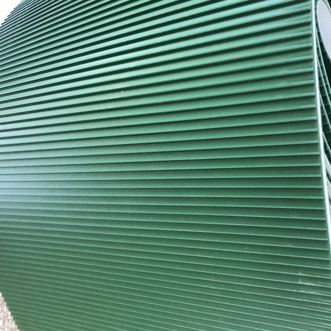 洛汐传动  绿色pvc楼梯花纹输送带  绿色pvc搓衣板花纹输送带生产厂家