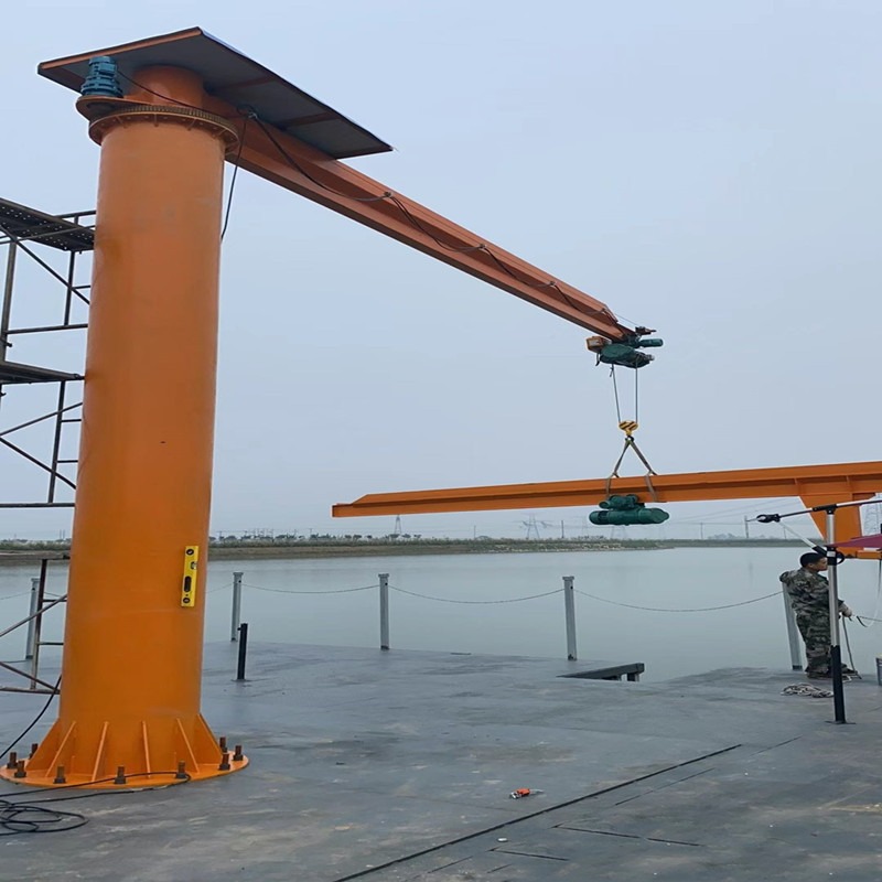 码头上下装卸货用BZD型2吨定住式360度旋转悬臂吊机 越力生产销售电动旋转悬臂吊
