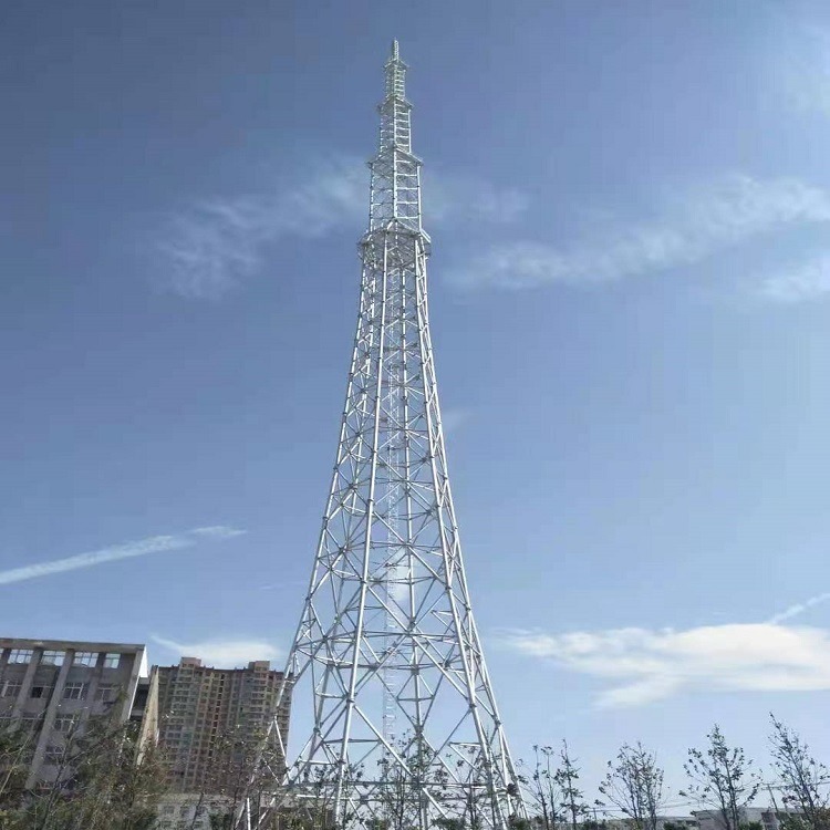 泰翔设计制作10米-200米电视微波塔厂家 夜景休闲电视塔报价 角钢热镀锌电视塔 质保50年