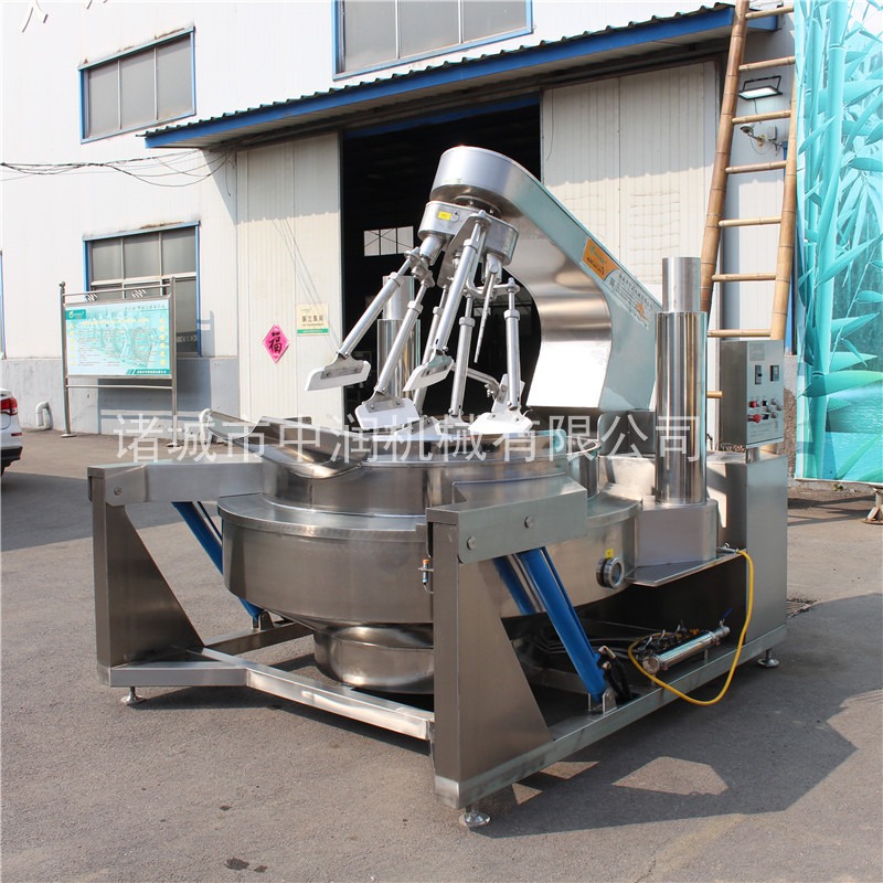 海鲜酱炒制设备 大型海鲜酱搅拌炒锅 中润机械源头厂家 ZRCG-650