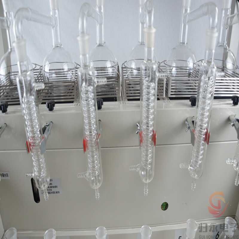 蒸馏法做氨氮 氨氮预处理蒸馏 外置制冷一体化蒸馏仪 GY-ZNZLY-6B 上海归永 结果准确 回收率达95%以上