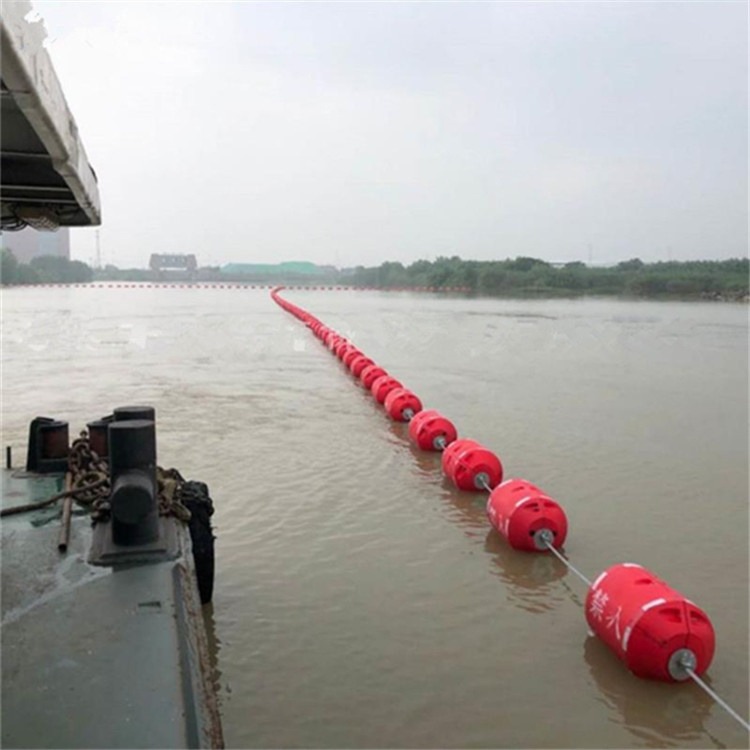 塑料拦污浮体 渭南河道拦渣挡漂浮筒供应厂家