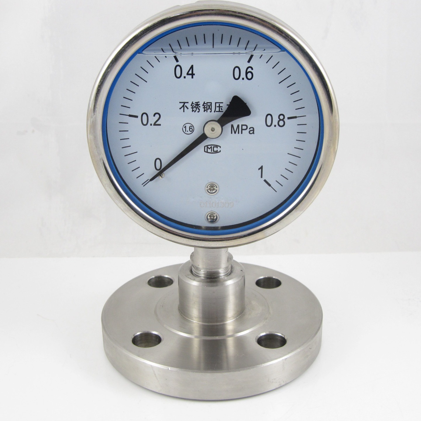 供应现货 YE-100B不锈钢径向直接安装式压力表 不锈钢压力表径向图片