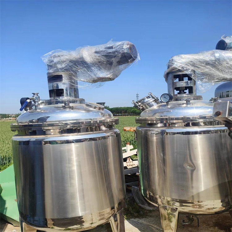 二手不锈钢电加热搅拌罐 工业单层液体储存设备结构坚固耐用 盛源