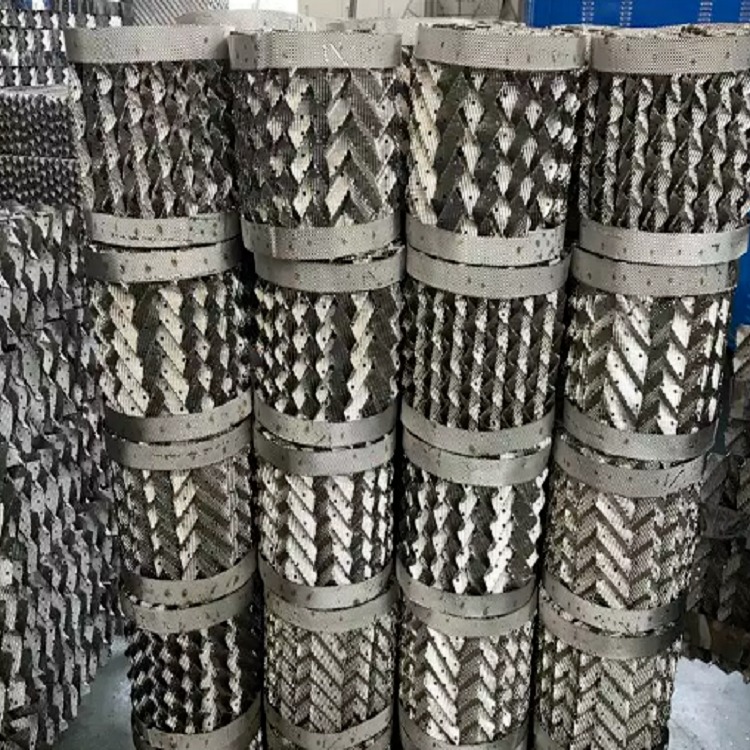 郑州供应高通量252Plus不锈钢规整填料金属孔板波纹填料图片