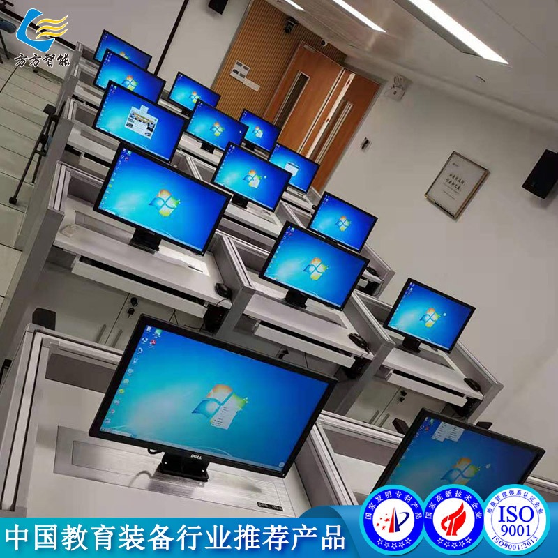 智能化培训考试标准化考场学校电脑计算机升降屏风多功能语音教室
