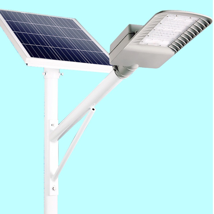 社区6米镀锌管灯杆定制 单臂双臂太阳能灯柱生产 LEd路灯图片