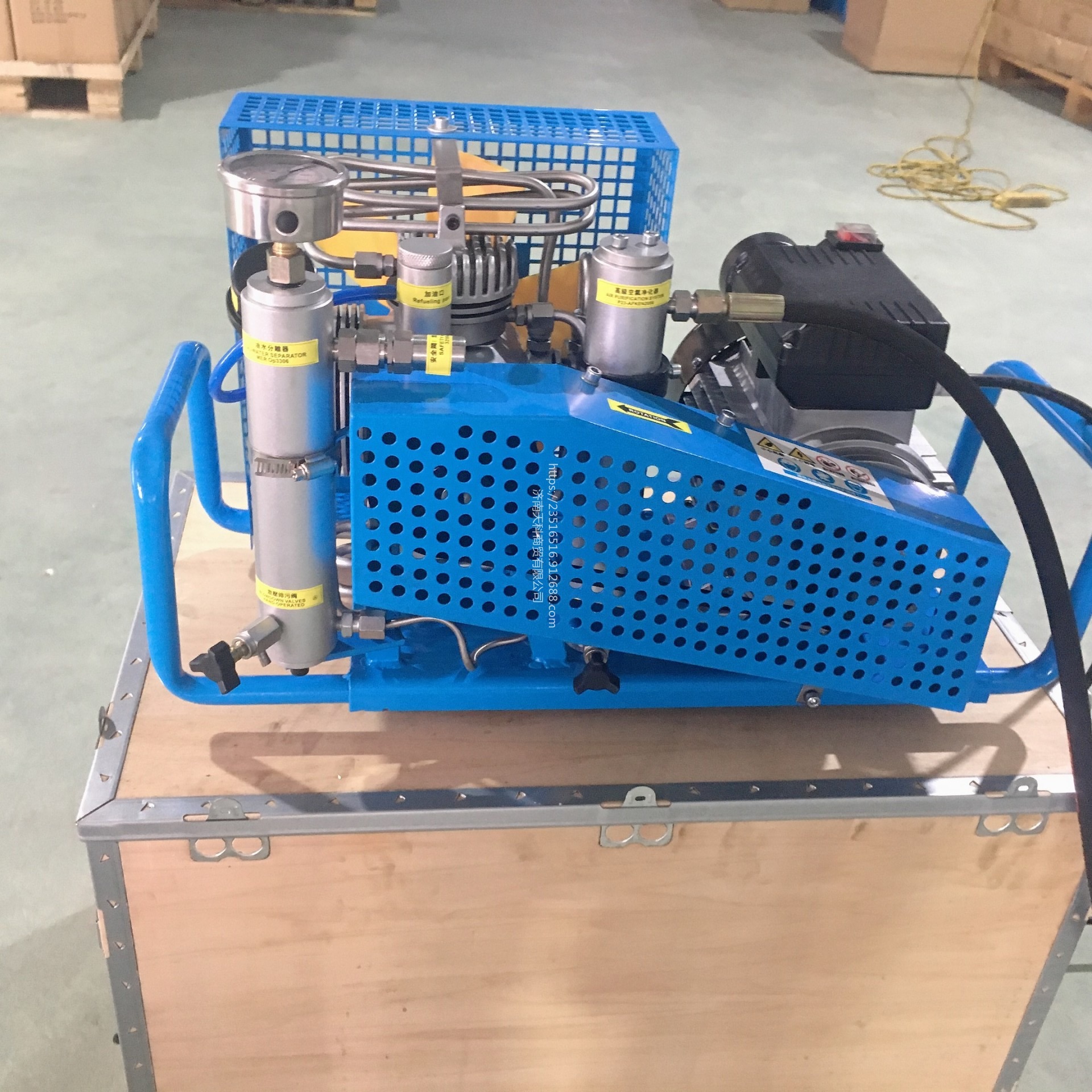 30Mpa/100L空气呼吸器移动式压缩空气充气泵