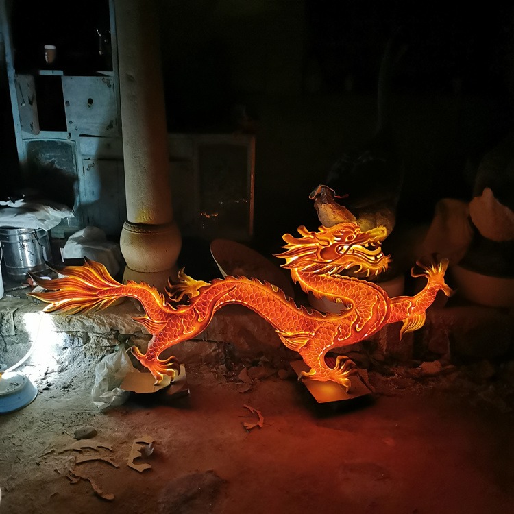 佰盛 玻璃钢龙雕塑 中国带灯发光神龙雕塑图片