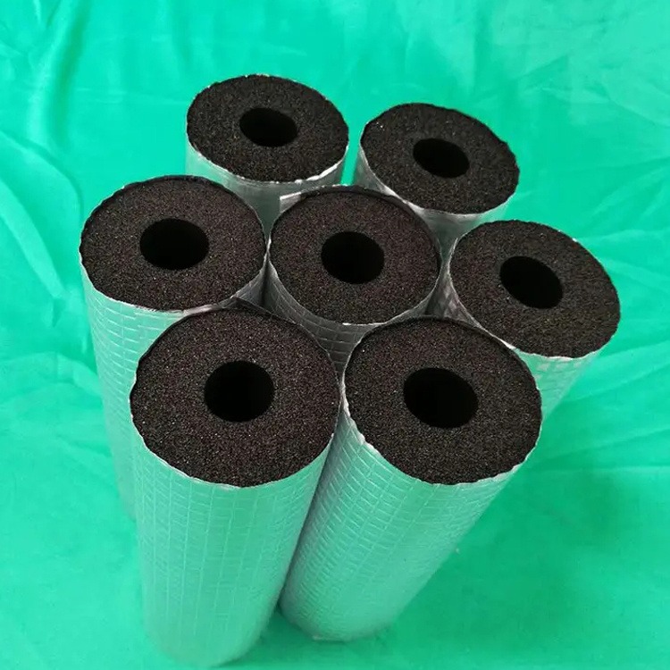 翰图 B2级橡塑管 贴箔自粘保温管 高密度橡塑海绵管