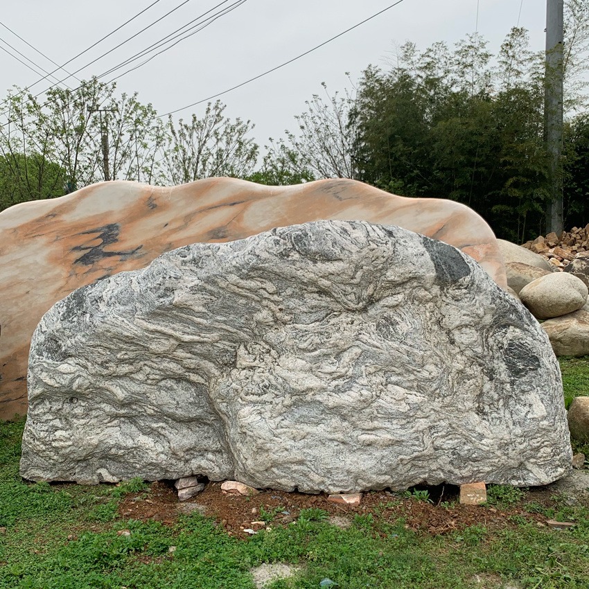 武汉泰山石原石厂家 1500块大小各异的泰山石 福临源现货直销