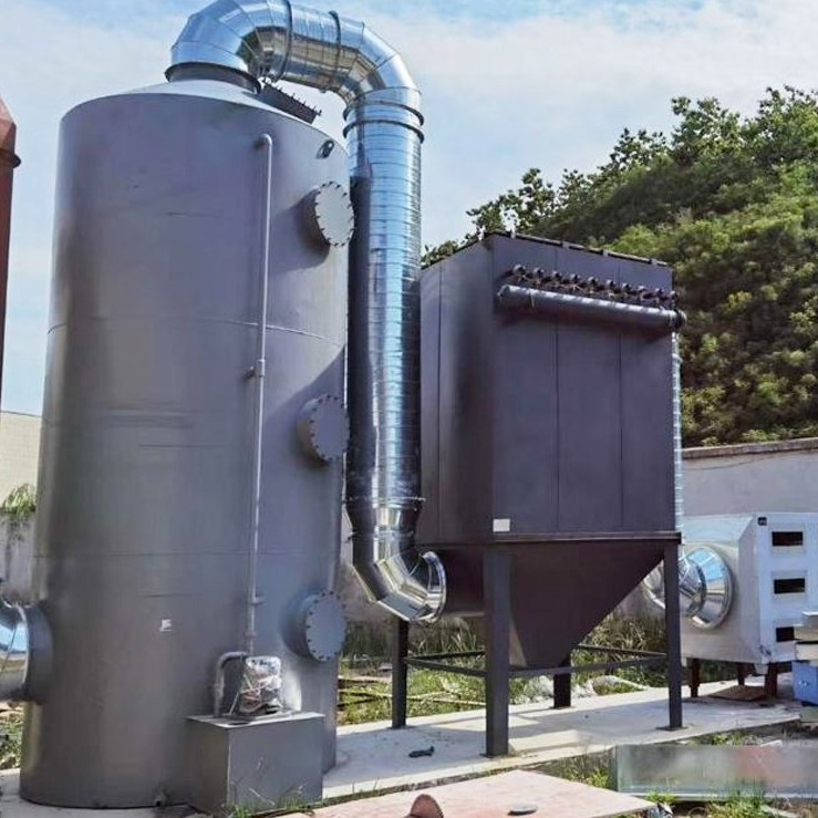 武汉废气喷淋塔 碳钢喷淋塔 酸雾净化塔 益松环保供应