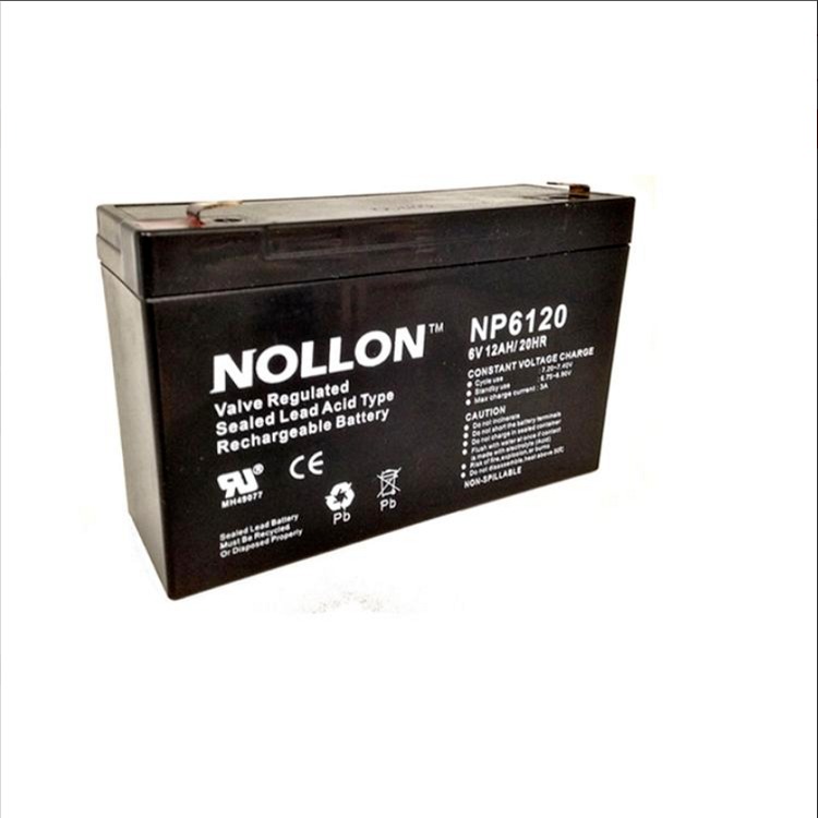 NOLLON蓄电池NP6120 6V12AH卷帘门电子称音响电梯配套电池图片