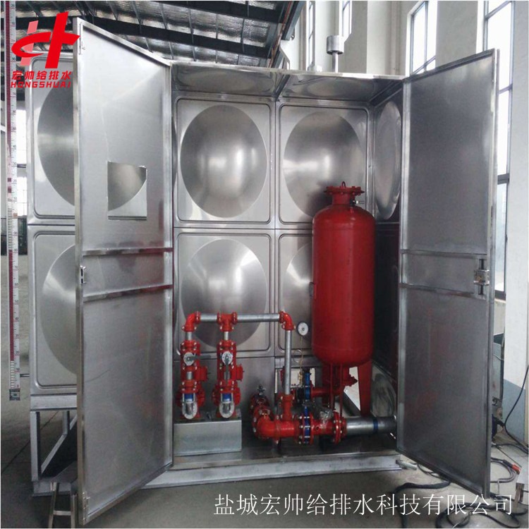 宁德WXB-18-3.6-30-II箱泵一体化价格 箱泵一体化屋顶水箱 4.5m*4m*2m 宏帅给排水