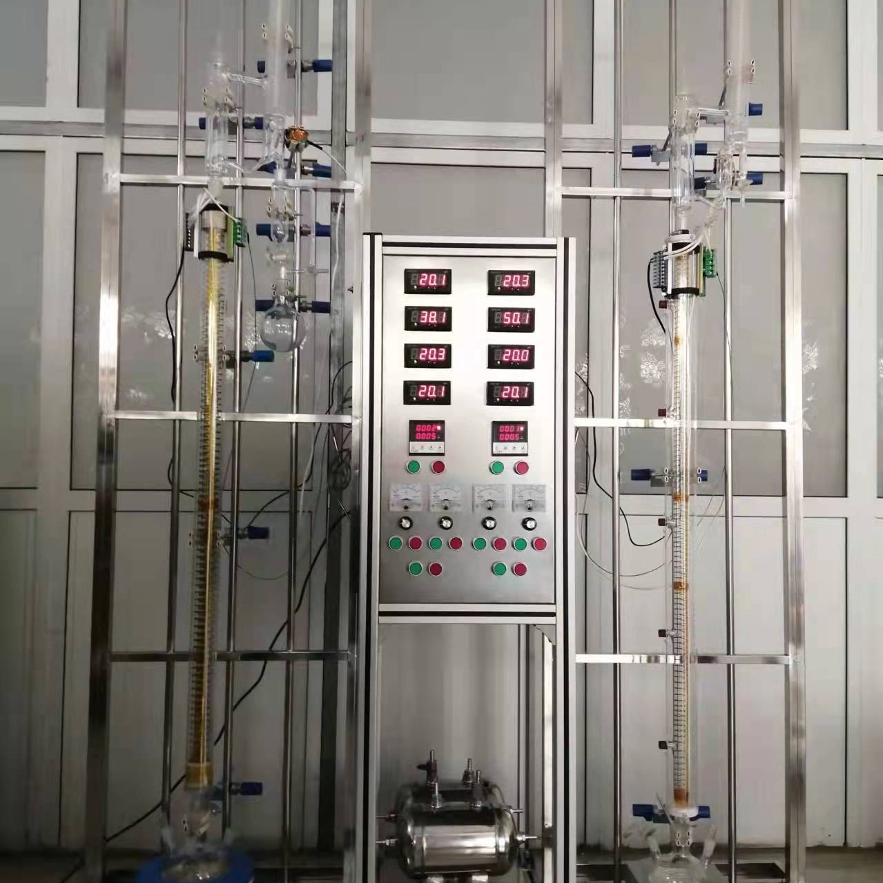 bomai 郑州博劢仪器生产实验室 BMJL-2 玻璃精馏塔设备  常减压精馏
