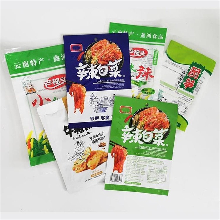 旭彩专业定制 调料食品袋 酸菜鱼塑料包装袋 平口自立自封袋图片