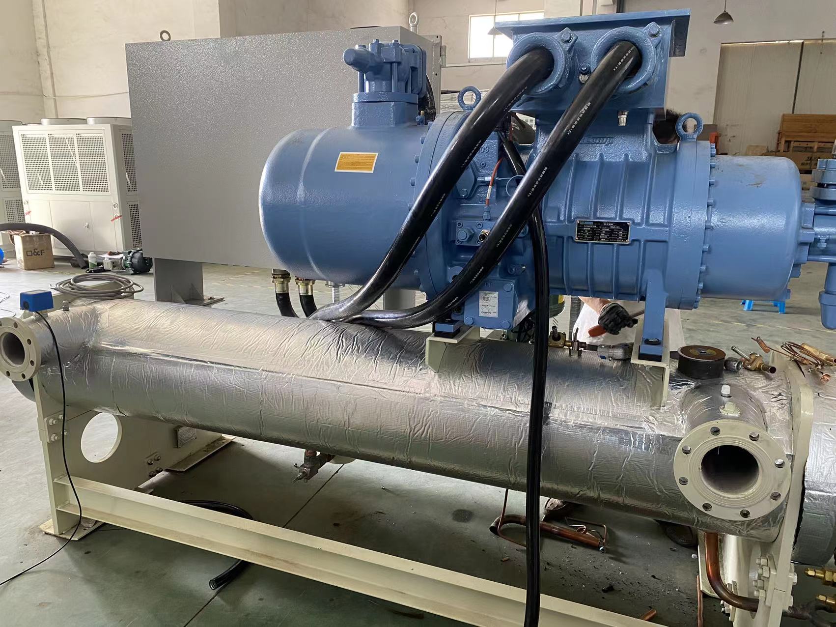 苏州永和泰生产车间降温螺杆式冷水机-15°C双机制冷