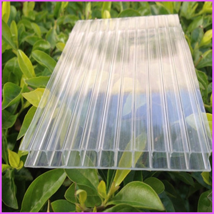 透明双层PC阳光板 涞水县10mm中空阳光板 工业园厂房采光带PC阳光板图片