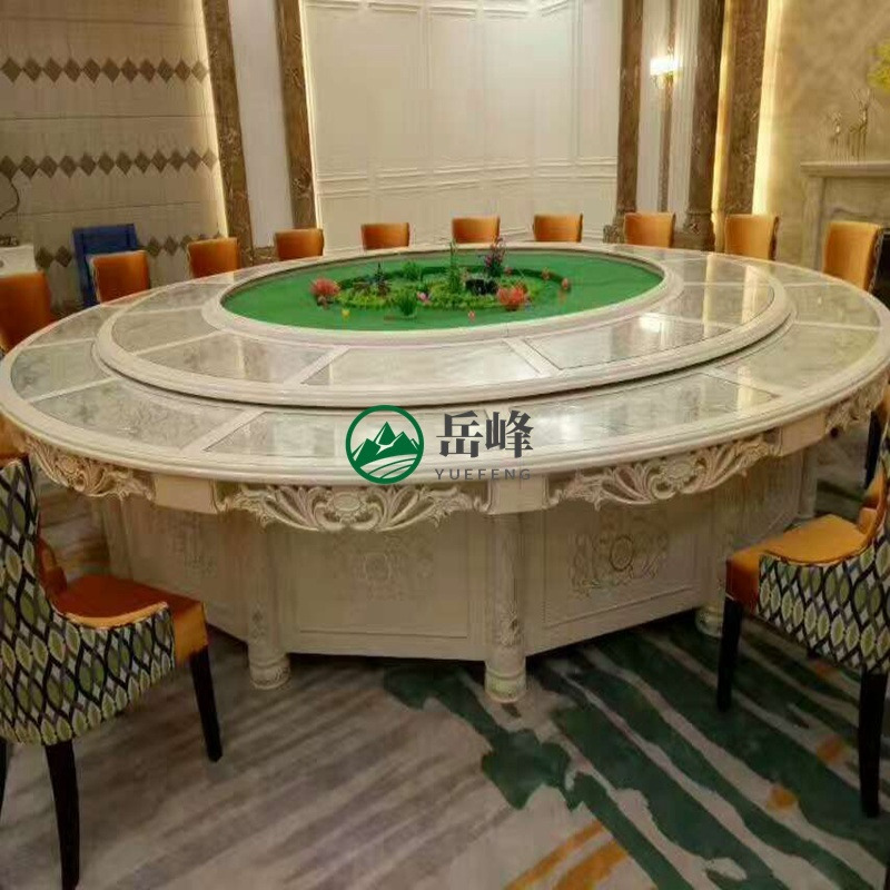 岚慧酒店大型电动餐桌	圆桌多能餐桌	电动餐桌上的轴承4454