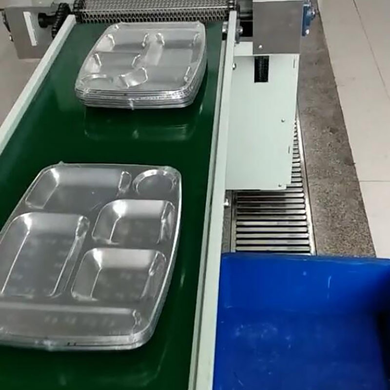 不锈钢餐盘包装机 餐盘热收缩包装机