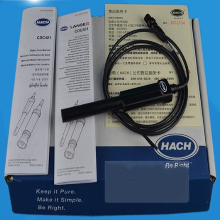 美国HACH哈希 CDC40101 标准型电导率电极探头 电导率仪 1米电缆