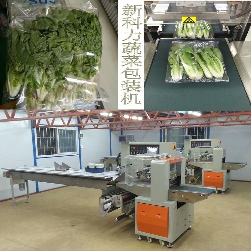 唐氏智能透气蔬菜自动包装机 透气打孔膜包装机  边打孔边包装枕包机   打16孔蔬菜枕包机图片