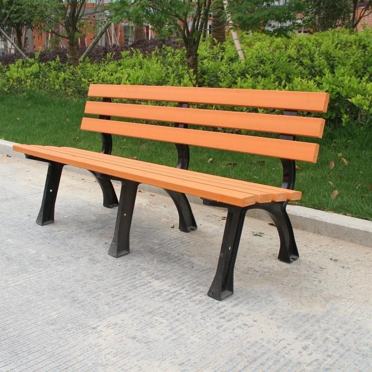 防腐木长椅 户外不锈钢公园椅 户外休闲座椅 广场休闲椅定制
