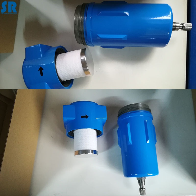 压缩空气除油过滤器 SRB023压缩空气精密过滤器 高效过滤器 褶皱滤芯G1接口