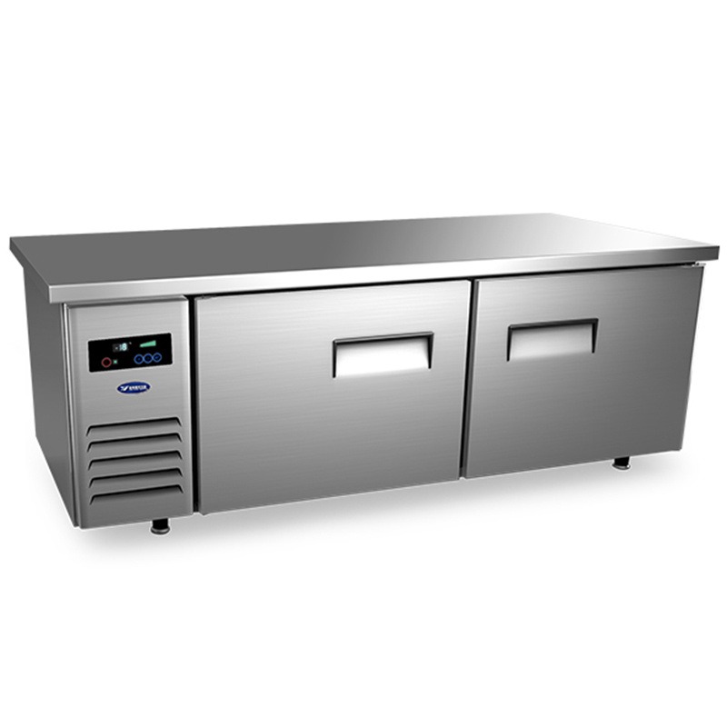 银都1.8米冷藏平调QPL6744RS 银都工程款直冷冷藏工作台 二门商用不锈钢平台冰箱 1.8米操作台冷柜